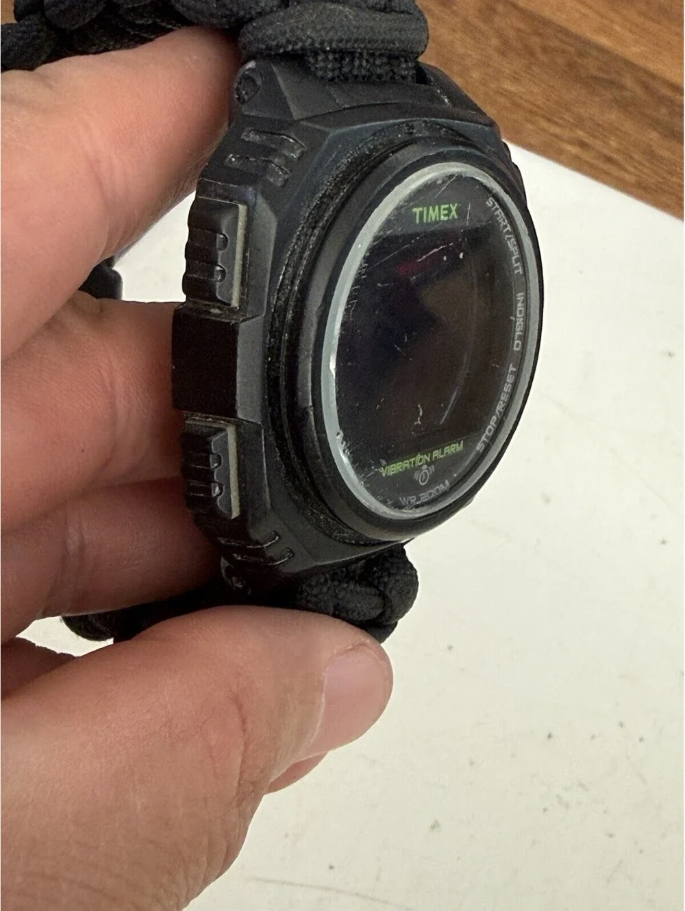Timex Vibration Alarm Wr200m, Untested , Looks Ok